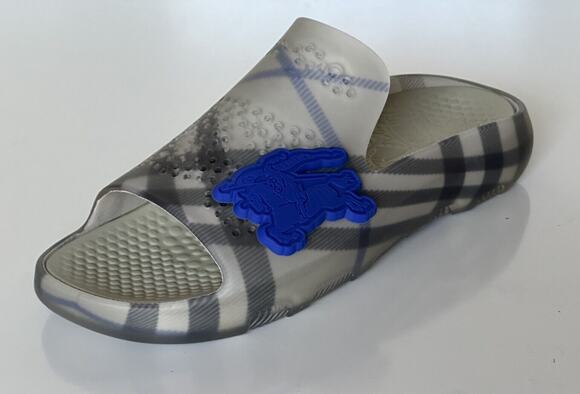 Burberry Mens Stingray Rubber Lichen IP Check Sandals 14 (47) 8088962 NIB $550 main image 11